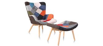 Fauteuil patchwork twelve noir et blanc. Fauteuil Scandinave Patchwork