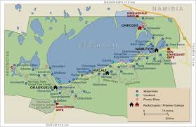 Etosha Map National Parks Map Namibia Namibia Travel