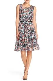 Chetta B Print Lace Fit Flare Dress Nordstrom Cocktail Dress Lace Dresses Fit Flare Dress