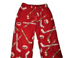 Kids Fleece Hockey Pajama Pants Navy Or Red Sports Pj Pants Etsy