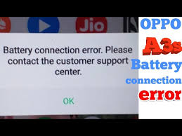 There is a chance that your phone battery does not say 100 percent, so plug it into the charger again and allow it to charge till it reaches 100 percent. Oppo A3s Battery Connection Error Contact Customer Support Center Youtube