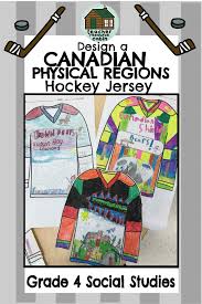 Design A Canadian Physical Regions Hockey Jersey Grade 4 Social Studies Social Studies Social Studies Activities The Teacher Team