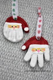 Santa Salt Dough Handprint Ornaments Easy Salt Dough Recipe In 2020 Handprint Ornaments Diy Christmas Ornaments Salt Dough Christmas Ornaments