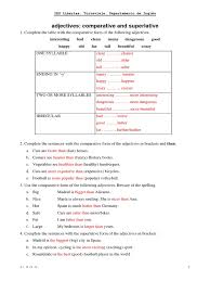 Download comparative and superlative adjectives. Adjectives Comparative And Superlative Pdf Soluciones Pdf Language Mechanics Grammar