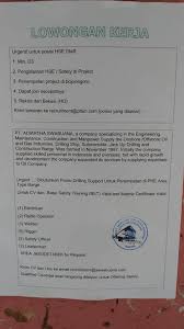 Pt ejjv engineering indonesia, m embutuhkan : Safety Loker Publications Facebook