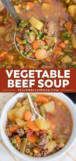 Smoky Vegetable Beef Soup Easy Soup Recipe Yellowblissroad Recipe Beef Soup Recipes Vegetable Beef Soup Beef Soup