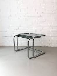 Vintage Beistelltische Seltene Satztische Bauhaus Thonet Breuer Maurer Walter Gropius Stahlrohr Tisch Mid Cent Vintage Side Table Steel Table Side Table