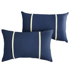 White navy pillow type shape size price per item cover / insert pattern location product styles single / set cover material availability customer rating life stage relative size fill material care subject trends we love brand special offers features personalization holiday / occasion. Sunbrella 2pk Canvas Lumbar Outdoor Throw Pillows Navy Target