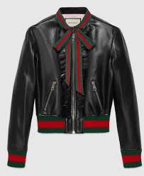 Leather Gucci Jacket Bomber Jacket Black Bomber Jacket Leather Bomber