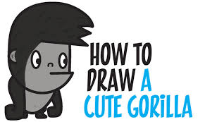 You'll be drawing cute gorillas in now time. How To Draw A Cute Cartoon Kawaii Gorilla With Easy Step By Step Drawing Tutorial For Kids Beginners How To Draw Step By Step Drawing Tutorials