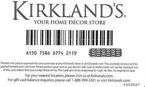 Select the brand name of the gift card you wish to verify and enter the gift card information on the merchant's website. Gift Card Logo No Text Below Logo Kirkland S United States Of America Kirkland S Col Us Kirk 025 Fd59067