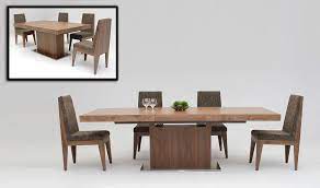 Zenith Modern Walnut Extendable Dining Table Extendable Dining Table Contemporary Dining Table Extendable Dining Table Modern