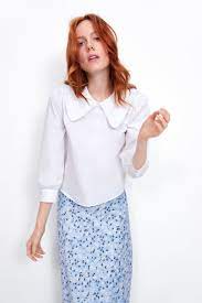 Peter Pan Collar Poplin Blouse Timeless Woman Corner Shops Zara United States Women Shirts Blouse Women Poplin Blouse