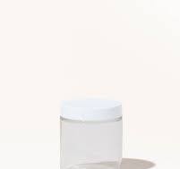 4oz / 118ml clear jar with smooth white lid
