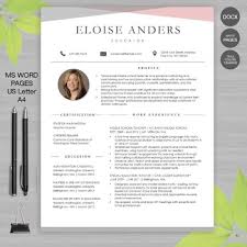 resume teacher template for word and