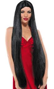 Vvan long straight remy hair wigs natural black heat resistant fiber hair full machine wig with bangs cosplay party wig for fashion women(24 inches long wavy headband wig glueless heat resistant synthetic wigs for black women 180% density full ends black wig 22 inches. Long Black Wig For Women Party City