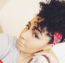 5 out of 5 stars. Black Curly Natural Hair Bun Bunned Bandana Curly Hair Beauty Curly Hair Styles Naturally Natural Hair Bun Styles