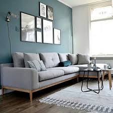 Mur Bleu Canape Gris Chine Applique Style Baladeuse Deco Salon Deco Canape Gris Decoration Salon Bleu