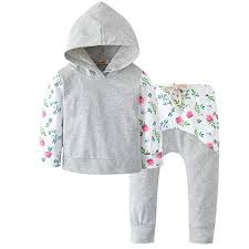 Caretoo Babykleidung Set 2pcs Neugeborene Jungen Madchen Gedruckt Langarm Strampler Tops Hosen Outfits Spielanz Baby Outfit Junge Baby Outfits Modische Madchen