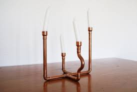 Inspired by a folding paper cup made as a child. Industrial Copper Piping And Wood Furniture Digsdigs