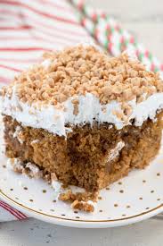 In the same bowl, whisk together the hot fudge sundae sauce and 1/4 cup peppermint dairy creamer. Gingerbread Poke Cake Crazy For Crust