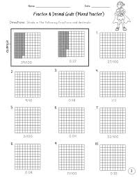 Decimal And Fractions Worksheet Activities Grades 3 5 Decimals Math Decimals Fractions