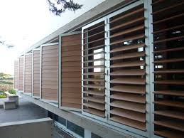 Brise Soleil Composite En Bois En Pvc En Aluminium Dutec 145s Durmi Outdoor Shutters Solar Shades Outdoor Blinds