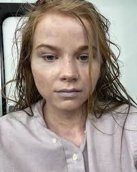 happy halloween👻 in honor of spooky season, here's a throwback to my  scariest look yet😈 swipe for a time lapse to see how this look was done!