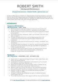 Shift supervisor resume + guide with examples per resume section. Handyman Job Description In Hotel