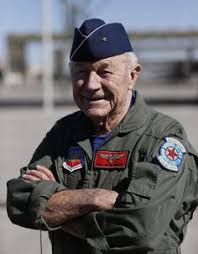 Fighter ace, 1st person to break the sound barrier, (exceed mach 1); Chuck Yeager Net Worth