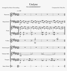 Undyne Sheet Music Composed By Composed By Toby Fox Alto Sax Still Fly Transparent Png 850x1100 Free Download On Nicepng