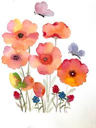Watercolor is by far my favorite medium. Colorful Loose Watercolor Flowers Watercolor