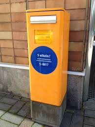 A Finnish Pillar Box Post Box From Helsinki Post Box Letter Box Mail Letters