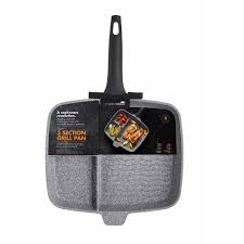 Masterclass Cast Aluminium Three Section Grill Pan Master Class It Cast Grill Pan