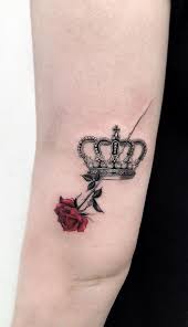 2020 Best 196 Tattoos In 2020 Crown Tattoos For Women Rose Tattoos For Women Rose Tattoo Design
