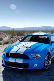 Ford Shelby Mustang Gt500 Blue With White Racing Stripes Dream Car Rght Here Ford Mustang Shelby Gt500 Ford Shelby Shelby Gt500