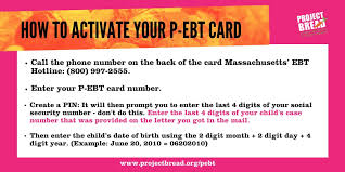 You can also check your card balance by visiting www.connectebt.com. Project Bread On Twitter To Activate Your P Ebt Card Follow These Instructions Please Share Https T Co Tseso1eloy Mapebt