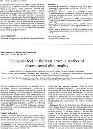 Our ultrasound scans are performed to the highest standards and are backed up with informative and sensitive counselling. Echogenic Foci In The Fetal Heart A Marker Of Chromosomal Abnormality Sepulveda 1995 Bjog An International Journal Of Obstetrics Amp Gynaecology Wiley Online Library