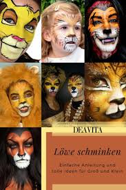 Lowe Schminken Zu Fasching Einfache Anleitung Und Tolle Ideen Fur Gross Und Klein Lowe Schminken Schminken Fasching
