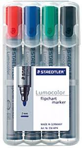 Staedtler Lumocolor Flipchart Markers With Chisel Tip