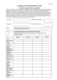 hazard risk assessment form annex 4 manualzz com