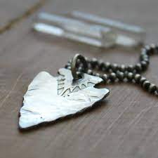 Men S Personalized Arrowhead Necklace Fine Silver Rugged And Masculine Scott Necklace Mens Custom Jewelry Mens Jewelry Men Necklace