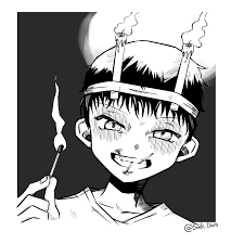 My girlfriend really likes TBHK and Junji Ito so she drew Souichi Tsujii in  TBHK art style :) : r/hanakokun