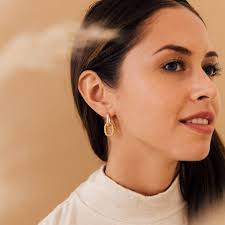 Pendientes de cadena de Caitlyn Minimalist • Pendientes de aro gruesos y  retorcidos • Pendientes colgantes llamativos • Regalos para ella • ER267