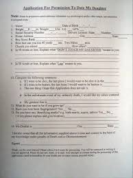 The official boyfriend application form. Date My Daughter Form Archian Speaks About Life Relationships