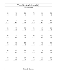 2 Digit Plus 1 Digit Addition With Some Regrouping A Math Worksheet Freemath Addition Worksheets Free Math Worksheets Math Fact Worksheets