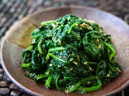 Spinach With Sesame And Garlic Recipe