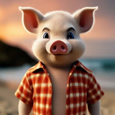 Porky Peak from looney Tunes,pig man …" — image created in Shedevrum