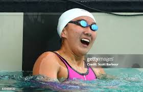 Danielle Titus of Barbados competes in the Girl's 200m Backstroke... News  Photo