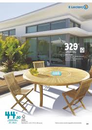 Mobilier de jardin pas cher : Table De Jardin Bois Leclerc